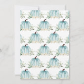 Greenery pompoen Baby shower Kaart (Achterkant)
