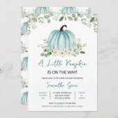 Greenery pompoen Baby shower Kaart (Voorkant / Achterkant)