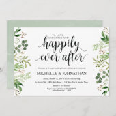 Greenery Post Wedding Brunch Invitation Kaart (Voorkant / Achterkant)