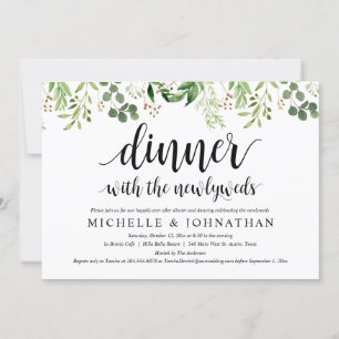 Greenery Post Wedding Brunch Invitation Kaart