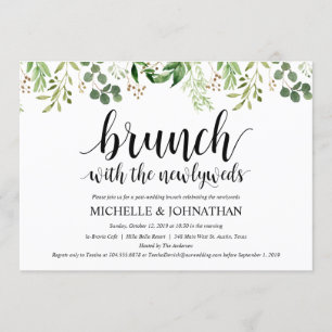 Greenery Post Wedding Brunch Uitnodigingskaart Kaart
