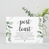 Greenery, Ptoast Wedding Party Kaart (Staand voorkant)