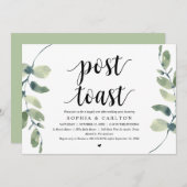 Greenery, Ptoast Wedding Party Kaart (Voorkant / Achterkant)