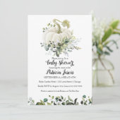 Greenery Pumpkin Baby shower Invitation (Staand voorkant)