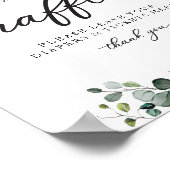 Greenery Pumpkin Baby shower Luier Raffle Sign Poster (Hoek)