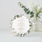 Greenery Pumpkin Circle Wedding Menu Kaart (Staand voorkant)