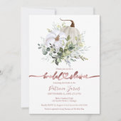 Greenery Pumpkin Herfst Bridal Shower Kaart (Voorkant)