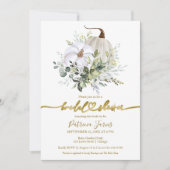 Greenery Pumpkin Herfst Bridal Shower Kaart (Voorkant)