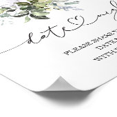 Greenery Pumpkin Herfst Datum Nachtingang Poster (Hoek)