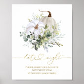 Greenery Pumpkin Herfst Datum Nachtingang Poster (Voorkant)