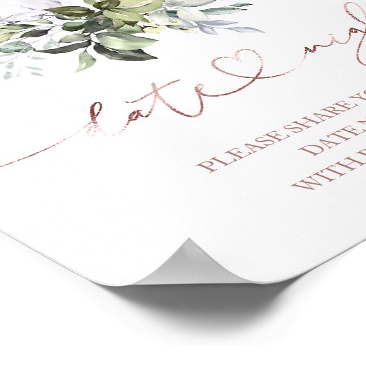 Greenery Pumpkin Herfst Datum Nachtingang Poster (Hoek)