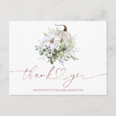 Greenery Pumpkin Herfst Vrijgezellenfeest Dank u Briefkaart (Voorkant)