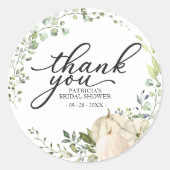 Greenery Pumpkin Herfst Vrijgezellenfeest Favor Cl Ronde Sticker (Voorkant)