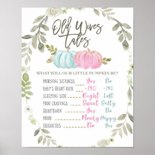 Greenery Pumpkin Old Wives Tales Poster