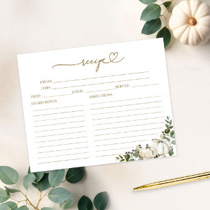 Greenery Pumpkin Vrijgezellenfeest Recept Kaarten