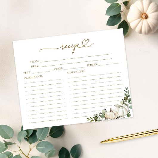 Greenery Pumpkin Vrijgezellenfeest Recept Kaarten