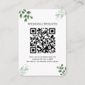 Greenery QR Code et boîtier photo Invitation (Devant)
