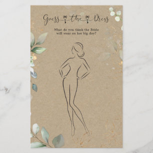 Greenery raadt de dress Vrijgezellenfeest game Fly Flyer