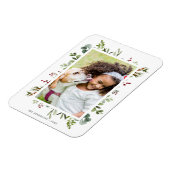 Greenery Red Berries Holiday Foto Magneet (Linkerzijde)