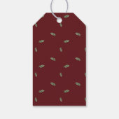 Greenery Red Berries Holiday Gift Labels Cadeaulabel (Achterkant)