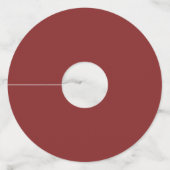 Greenery Red Berries Holiday Wijnglaslabel (Achterkant)