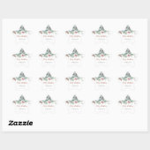 Greenery Red Green Black Kerst sticker (Vel)