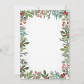 Greenery Red Holly Berries kerstBaby shower Kaart (Achterkant)