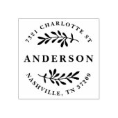 Greenery Retour Adresstempel Rubberstempel (Afrduk)