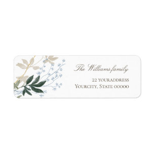 greenery Return Address Label