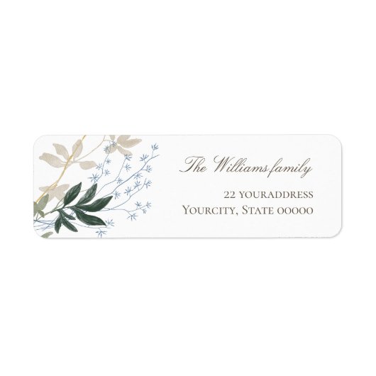 greenery Return Address Label (Voorkant)