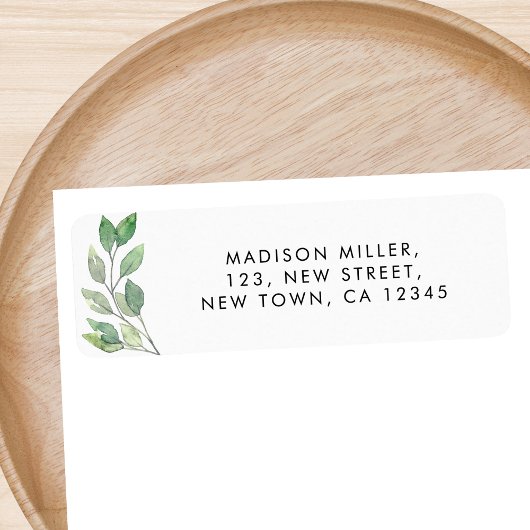 Greenery Return Address Label