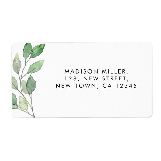 Greenery Return Address Label (Voorkant)