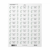 Greenery Return Address Label (Full Sheet)