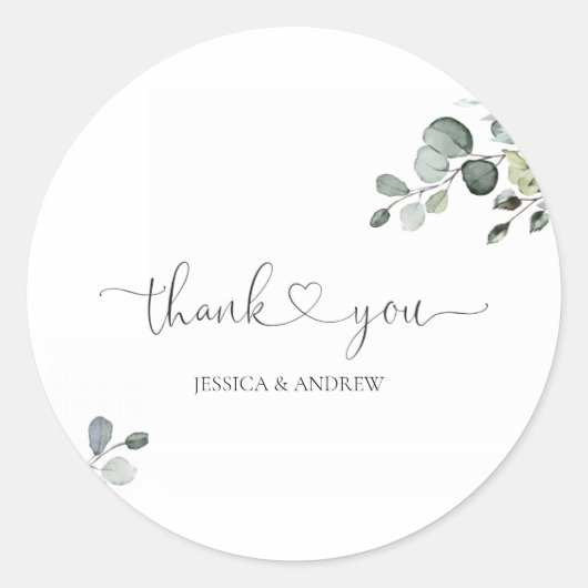 Greenery Ronde Sticker (Voorkant)