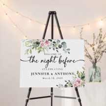 Greenery Roze de nacht voor schuimbord