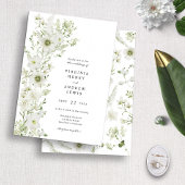 Greenery Rustic Boho Wedding Invitation Kaart