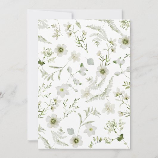 Greenery Rustic Boho Wedding Invitation Kaart (Achterkant)