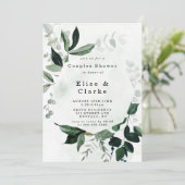 Greenery Rustic Eucalyptus Couples Shower Invites (Staand voorkant)