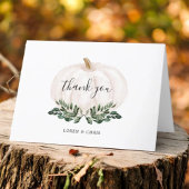 Greenery Rustic Little Pumpkin vouwde vol Dank u Bedankkaart