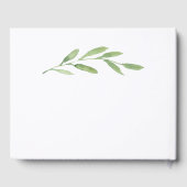 Greenery Rustic Simple Elegant Waterverf Wedding Gastenboek (Achterkant)