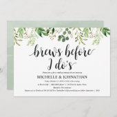 Greenery Rustic Wedding Rehearsal Dinner Invites Kaart (Voorkant / Achterkant)