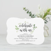 Greenery rustic Wedding Rehearsal Dinner Invites Kaart (Staand voorkant)