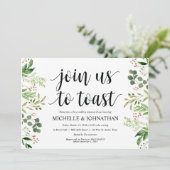 Greenery Rustic Wedding Rehearsal Dinner Invites Kaart (Staand voorkant)