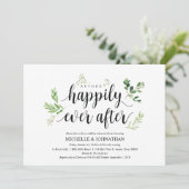 Greenery rustic Wedding Rehearsal Dinner Invites Kaart (Staand voorkant)