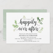 Greenery rustic Wedding Rehearsal Dinner Invites Kaart (Voorkant / Achterkant)