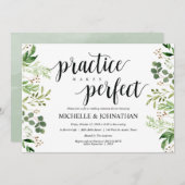 Greenery Rustic Wedding Rehearsal Dinner Invites Kaart (Voorkant / Achterkant)
