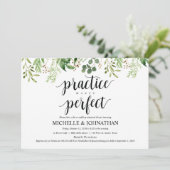 Greenery Rustic Wedding Repetitie Diner Uitnodigt Kaart (Staand voorkant)