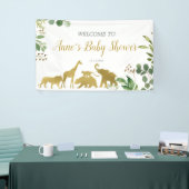 Greenery Safari Animal Baby shower Banner (Beurs)