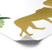 Greenery Safari Baby shower welkom bord Poster (Hoek)