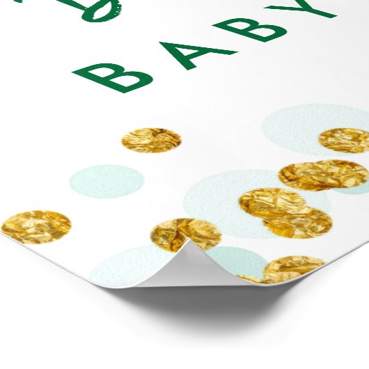 Greenery Safari Drive by Baby shower Welcome Sign Poster (Hoek)